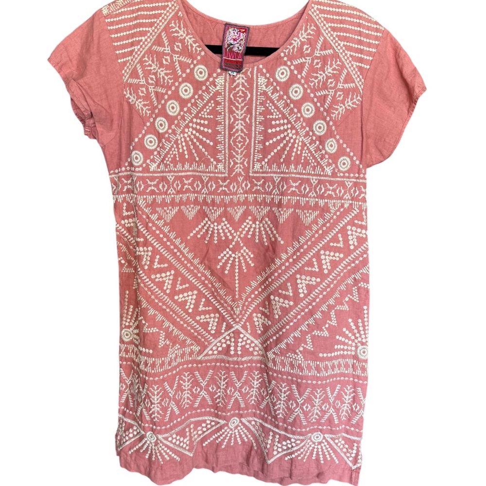 Jonny was mini dress embroidered